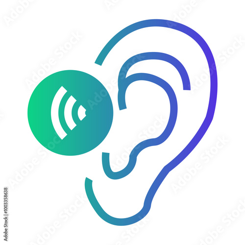 hearing aid Gradient icon