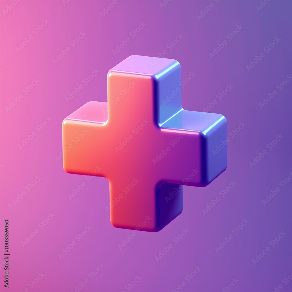 Fototapeta premium Neon Plus Bold Geometry in a Futuristic Glow