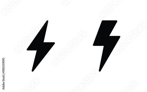 Lightning icon, Lightning sign vector	