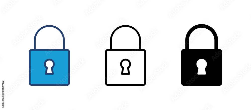 Lock icon vector. Padlock icon vector. Encryption icon. Security symbol Lock icon vector. Padlock icon vector. Encryption icon. Security symbol