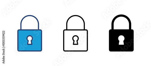 Lock icon vector. Padlock icon vector. Encryption icon. Security symbol