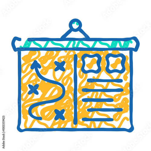 presentation plan strategy doodle icon sketch vector. presentation plan strategy sign. isolated symbol illustration