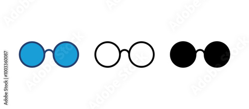 Glasses icon vector. Glasses vector icon