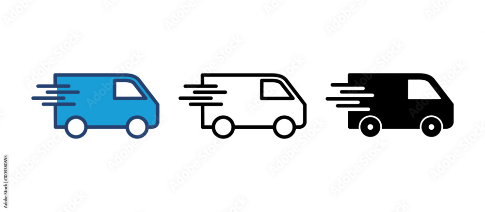 Fast shipping delivery truck icon vector. Delivery truck icon. fast delivery icon Fast shipping delivery truck icon vector. Delivery truck icon. fast delivery icon