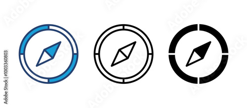 Compass icon vector. arrow compass icon vector