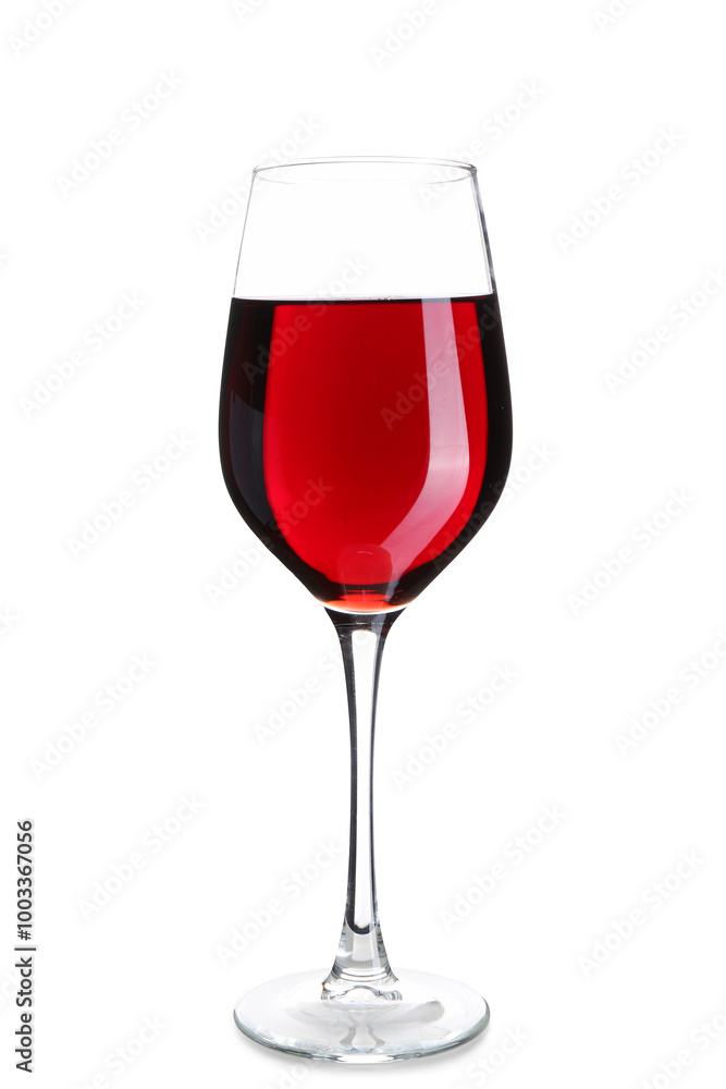 Glass of red wine on white background Glass of red wine on white background