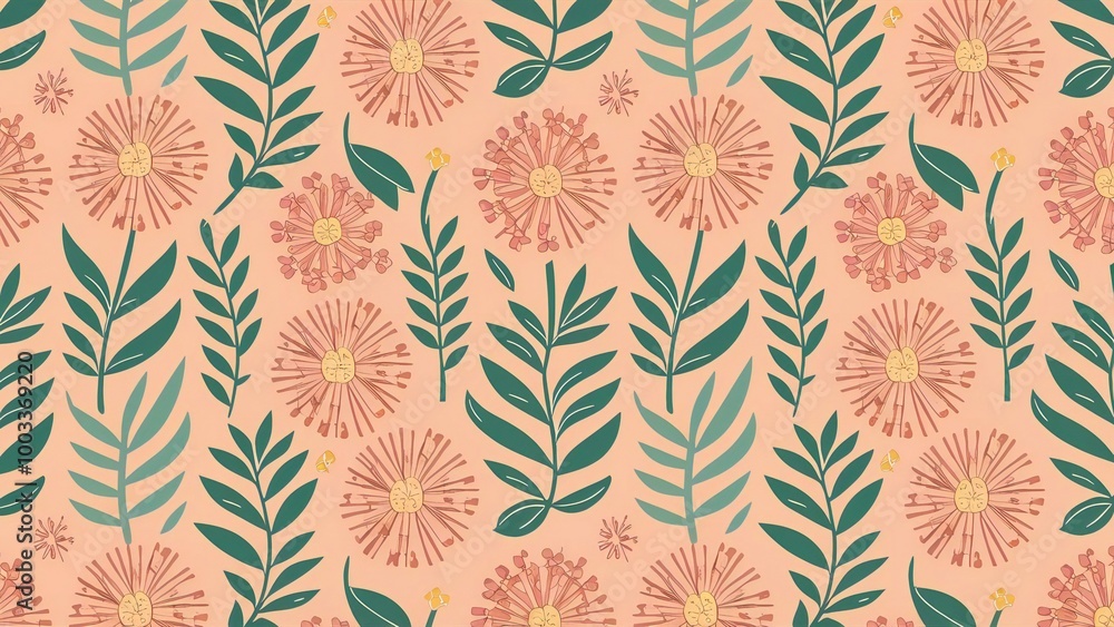 seamless pattern with flowers