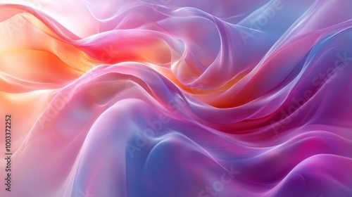 Abstract multicolored flowing fabric with soft