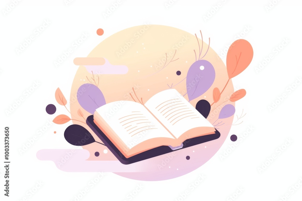 a book surrounded by vibrant plants and flowers a book surrounded by vibrant plants and flowers