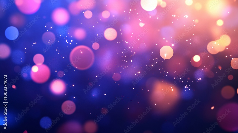 Abstract Background with Out-of-Focus Colorful Lights and Glimmering Particles Abstract Background with Out-of-Focus Colorful Lights and Glimmering Particles