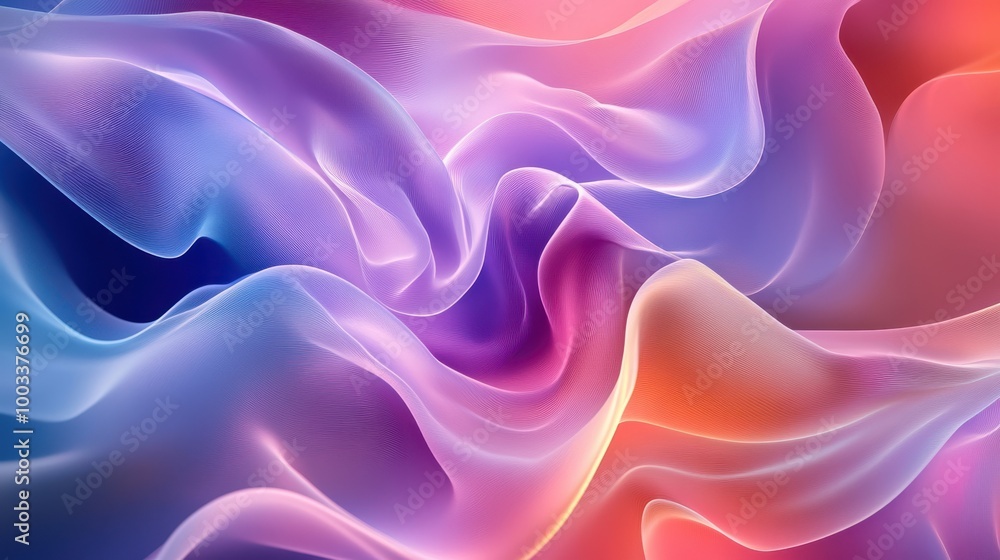 Abstract Swirling Pattern in Pink, Blue, and Orange Hues Abstract Swirling Pattern in Pink, Blue, and Orange Hues
