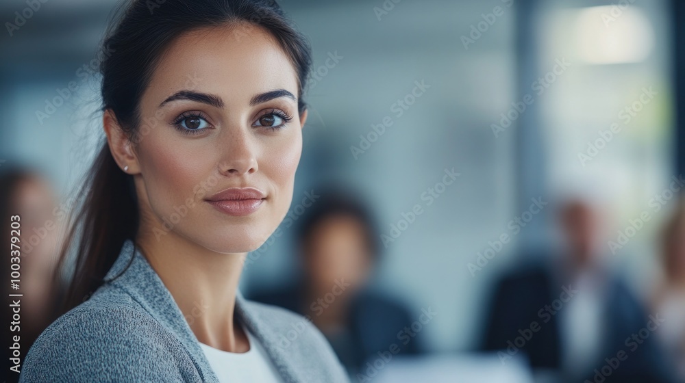 custom made wallpaper toronto digitalA woman in a professional setting, looking thoughtfully at the camera.