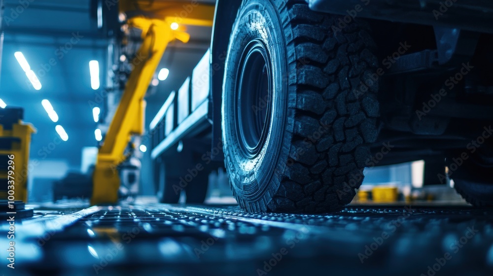 Fototapeta premium Close-up of a Truck Tire