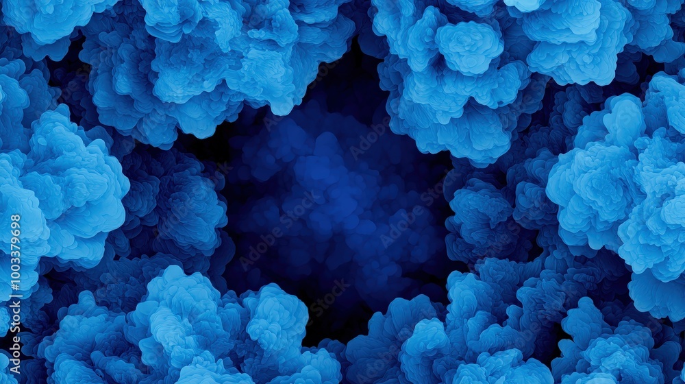 Obraz premium Abstract Blue Smoke Cloud Texture Background for Phone Wallpaper