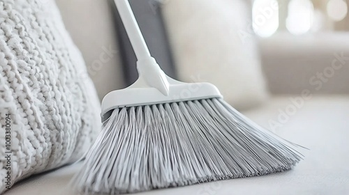 Bright and Airy Living Room with Broom Detail