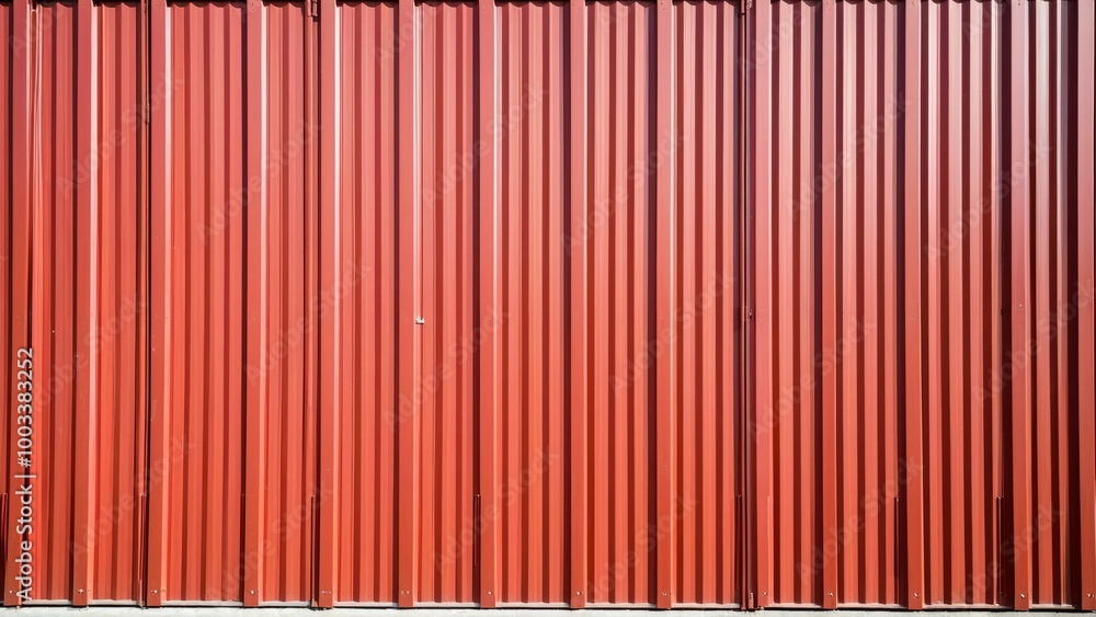 Red Corrugated Sheet Metal Texture for Roof or Wall Design Red Corrugated Sheet Metal Texture for Roof or Wall Design