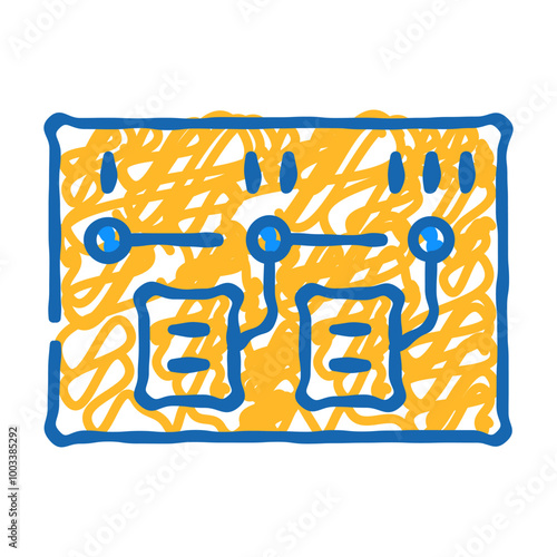 timeline milestone business management doodle icon sketch vector. timeline milestone business management sign. isolated symbol illustration