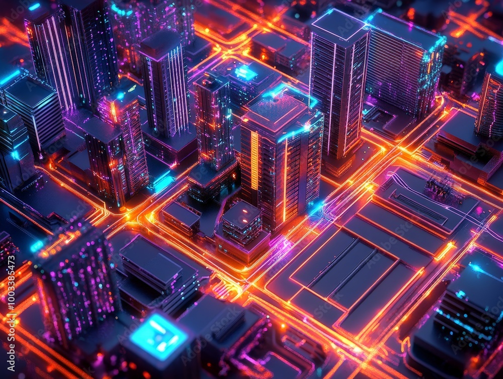 A smart city protected from cyber threats, showing glowing security layers across buildings, transportation, and communication networks. A smart city protected from cyber threats, showing glowing security layers across buildings, transportation, and communication networks.