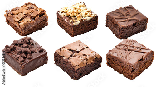 Delicious Chocolate Brownies Assortment Fudge Pecan Chocolate Chips