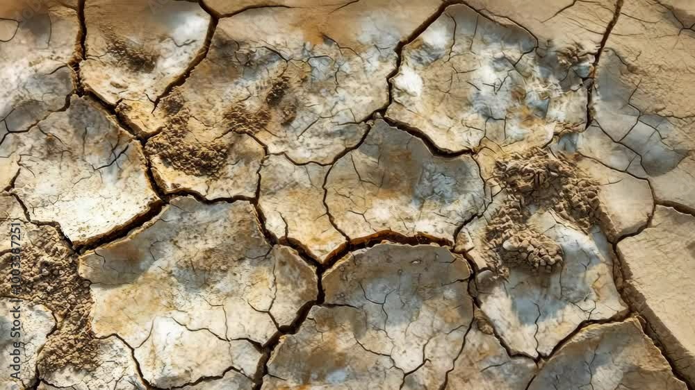 The Harsh Reality: Drought and Cracked Soil in a Lifeless Desert The Harsh Reality: Drought and Cracked Soil in a Lifeless Desert