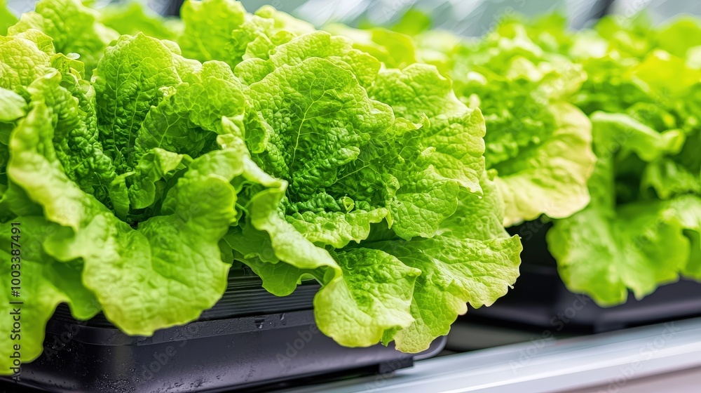 Hydroponic Lettuce Growing in Greenhouse Sustainable Farming Fresh Produce Hydroponic Lettuce Growing in Greenhouse Sustainable Farming Fresh Produce