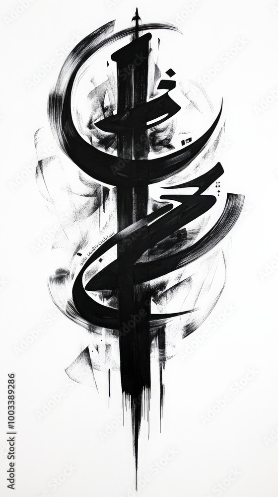 Abstract Arabic Calligraphy Art. Abstract Arabic Calligraphy Art.