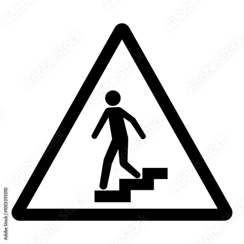Step Down Symbol Sign, Vector Illustration, Isolate On White Background Label. EPS10
