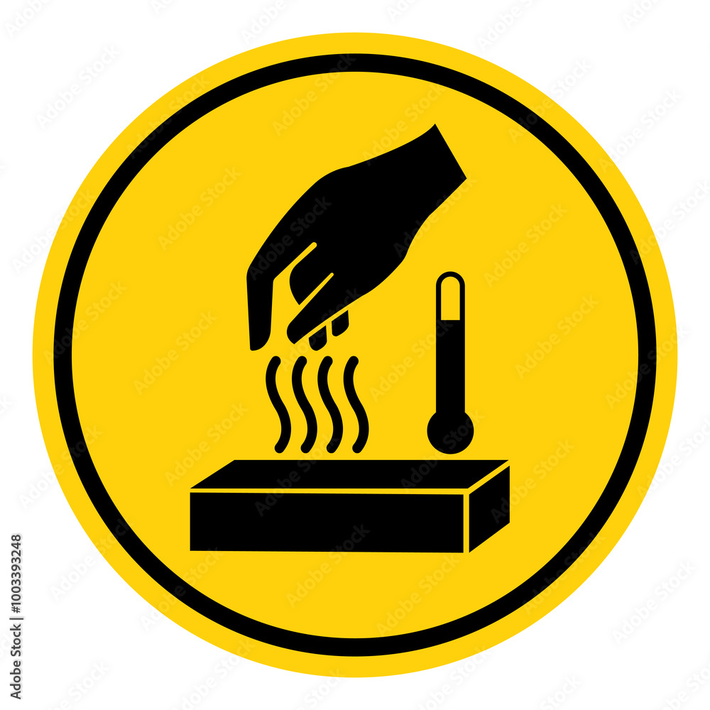 Hot Surface Do Not Touch Symbol Sign, Vector Illustration, Isolate On White Background Label. EPS10 Hot Surface Do Not Touch Symbol Sign, Vector Illustration, Isolate On White Background Label. EPS10