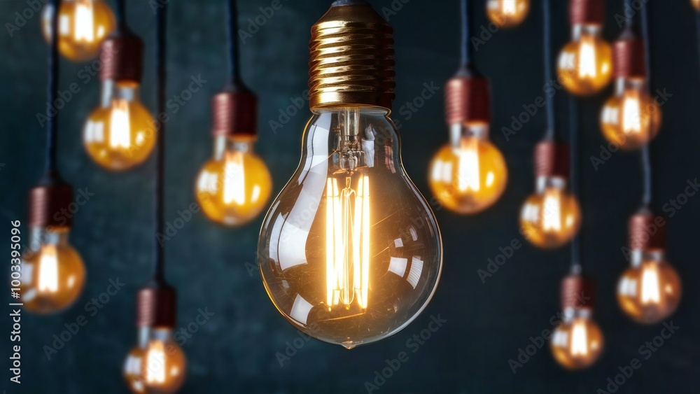 light bulb on a black background light bulb on a black background