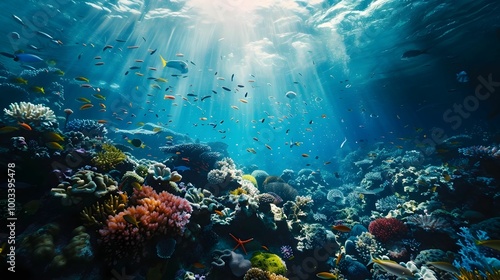 Ocean Under water. Background. Wallpaper