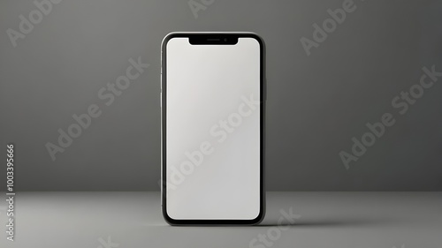 smartphone mockup with blank white screen in realistic, clay, flat vector, line style. mobile phone mockup front view. vector illustration Generative AI