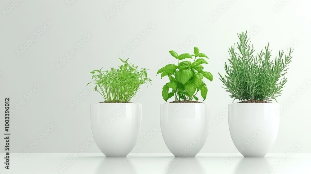 Elegant Minimalist Kitchen with Greenery Elegant Minimalist Kitchen with Greenery