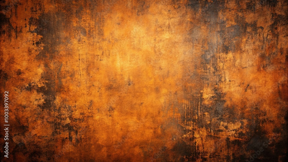 Fototapeta premium Rustic Orange and Brown Grunge Texture with Uneven Surface and Textured Background