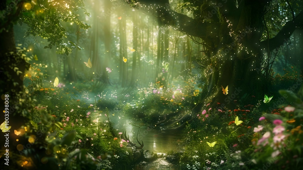 Fototapeta premium Forest. Background. Wallpaper