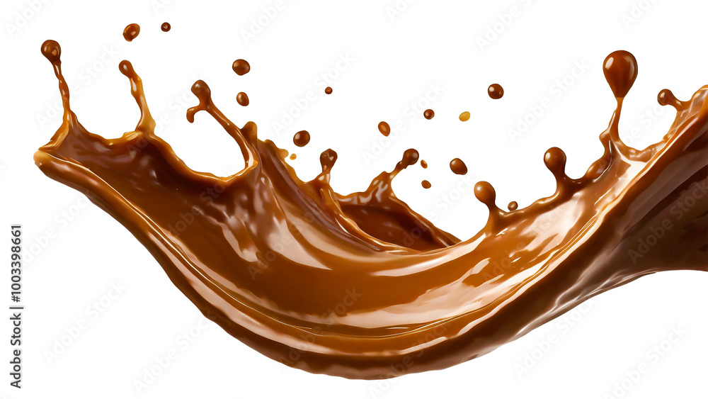 chocolate splash isolated on transparent background chocolate splash isolated on transparent background