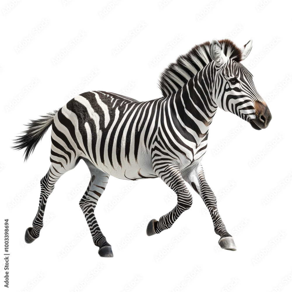 Colorful Line Drawing of a Running Zebra Colorful Line Drawing of a Running Zebra