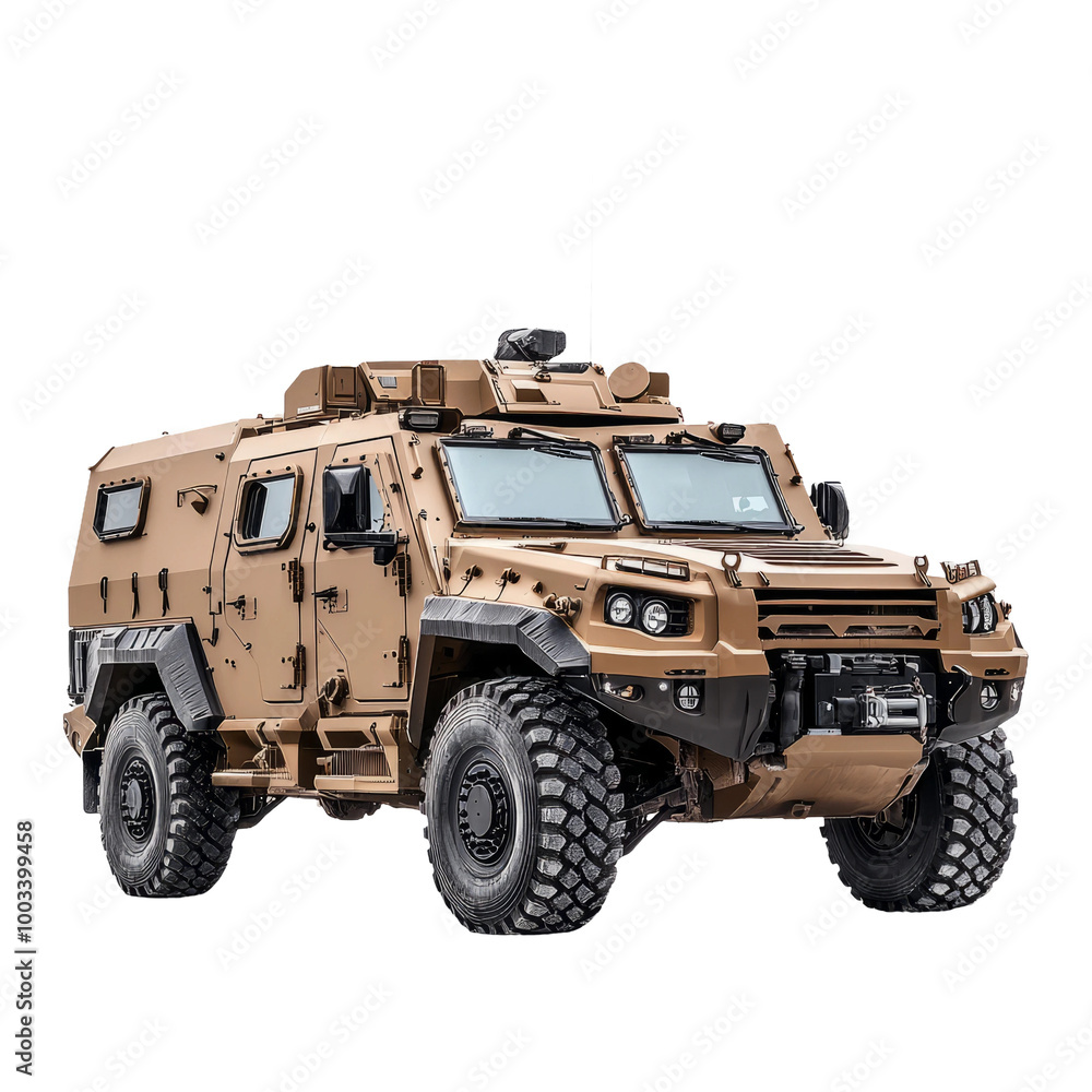 Armored military vehicle on transparent background Armored military vehicle on transparent background