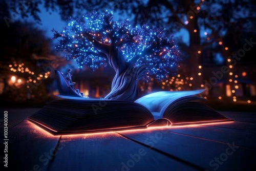 A glowing, enchanted photo album, where each picture magically comes to life, allowing characters to step into their memories of yesterday
