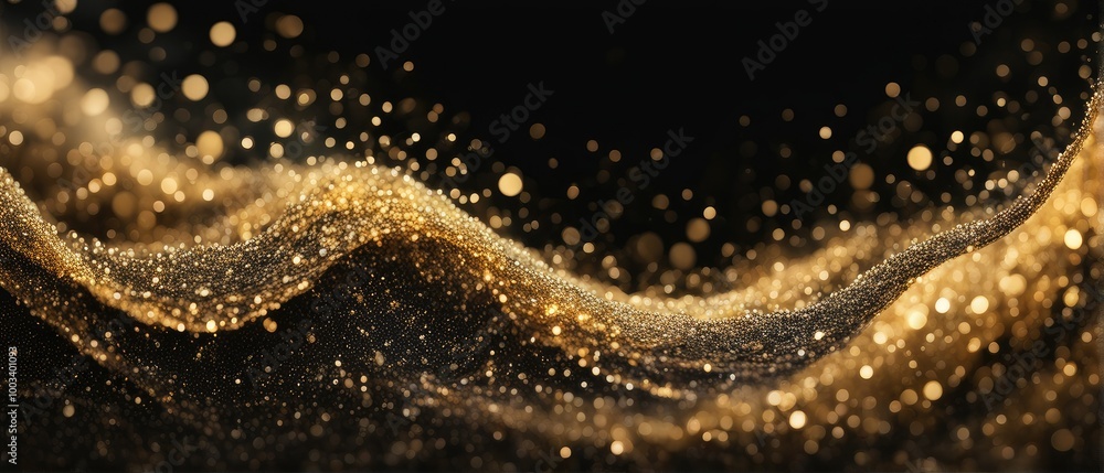 Golden Glitter Wave Golden Glitter Wave