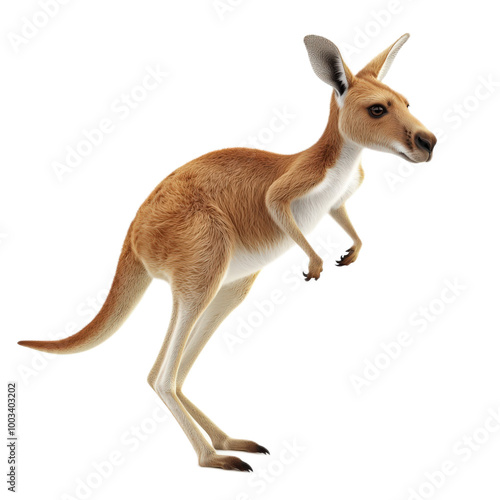 Realistic Kangaroo in Motion