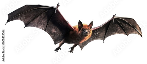 Flying Fox Bat in Mid-Flight photo