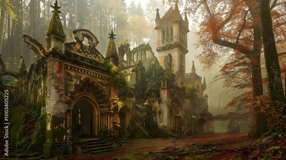 Castle in the forest. Wallpaper. Wallpaper Castle in the forest. Wallpaper. Wallpaper