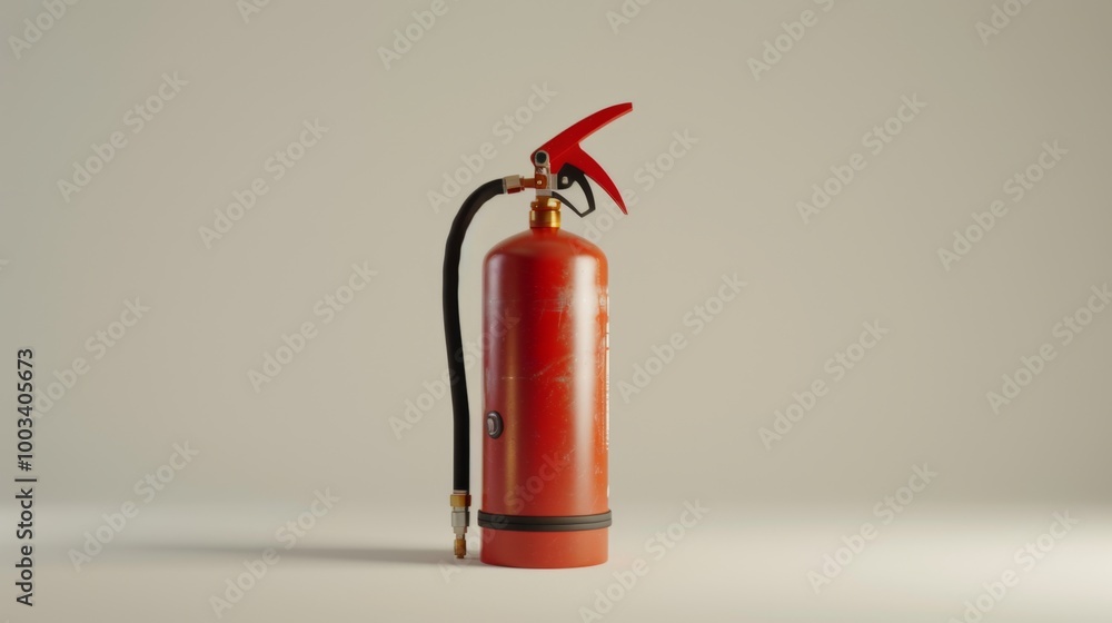 Minimalist 3D Fire Extinguisher Model