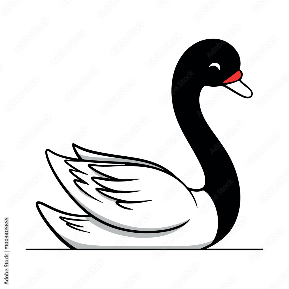 Fototapeta premium swan illustration