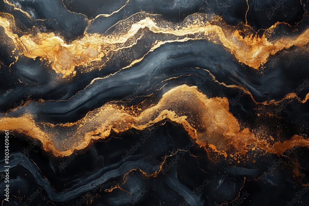 luxurious black marble background adorned with fluid gold paint patterns intertwining to create an opulent and modern wallpaper design rich in textures and allure luxurious black marble background adorned with fluid gold paint patterns intertwining to create an opulent and modern wallpaper design rich in textures and allure