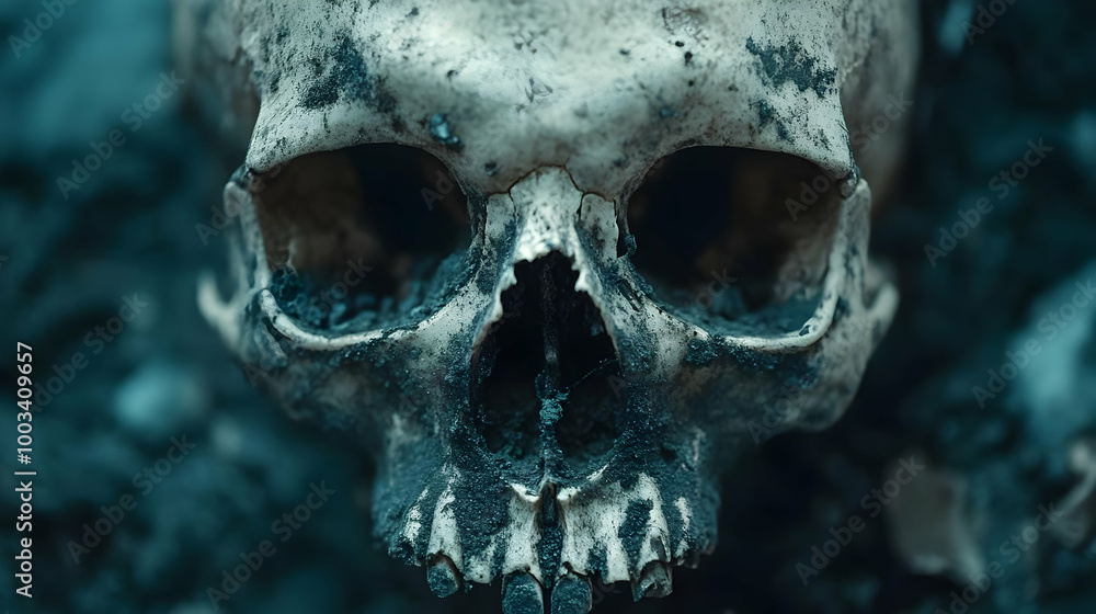 Dusty Human Skull Closeup Photography Dusty Human Skull Closeup Photography