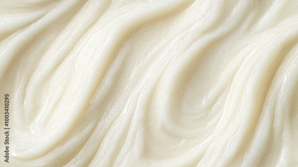 a close-up, top-down view of daikon puree spread across the entire frame, showcasing its pale white color and smooth texture a close-up, top-down view of daikon puree spread across the entire frame, showcasing its pale white color and smooth texture