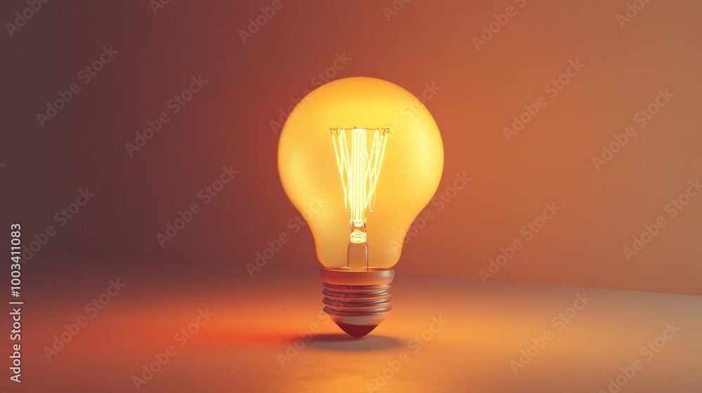 Glowing Light Bulb Glowing Light Bulb