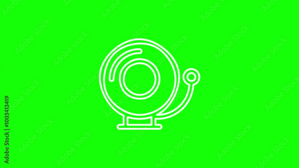 Animation of a bell icon on a green background. 4K video. Looped animation. Animation of a bell icon on a green background. 4K video. Looped animation.