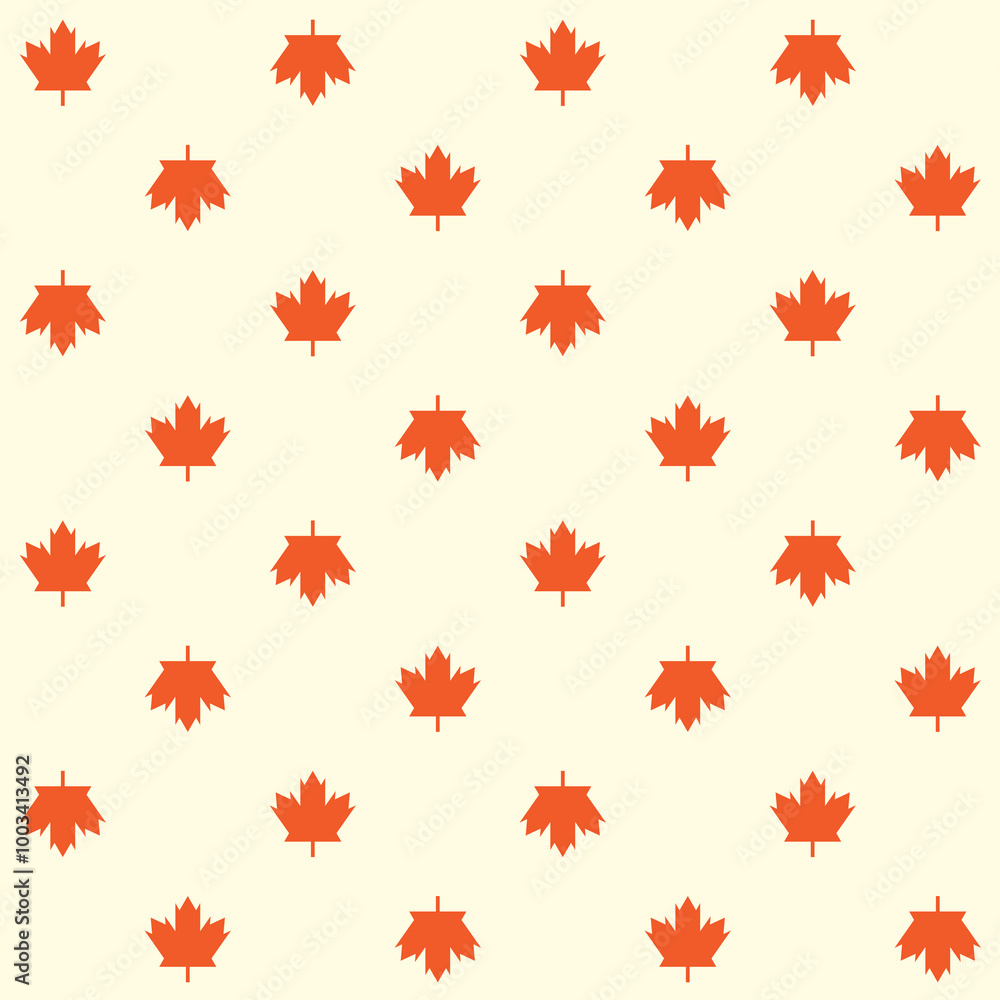 Maple Autumn Leaf Vector Seamless Pattern Maple Autumn Leaf Vector Seamless Pattern